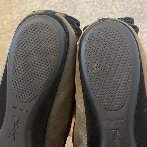 YSL flat shoes , size 7.5 ,in black kaki color - Picture 14 of 16